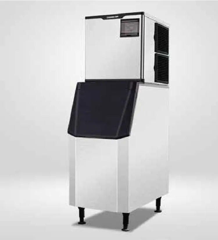SK-329 floor-standing cube ice machine with 300 lbs storage bin