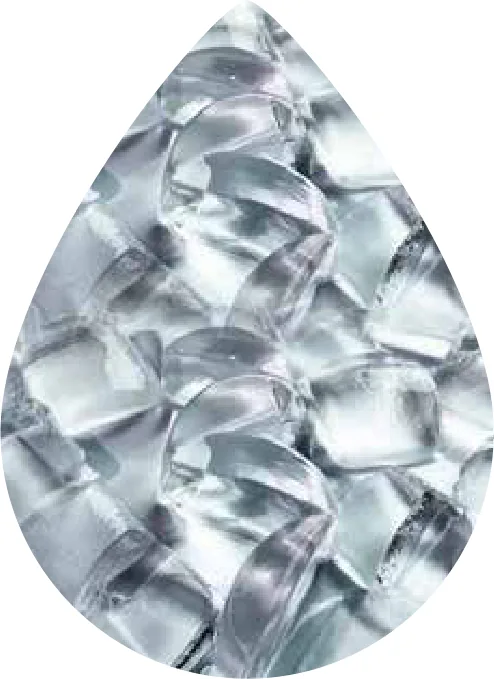 Crescent ice — curved crescent shaped ice