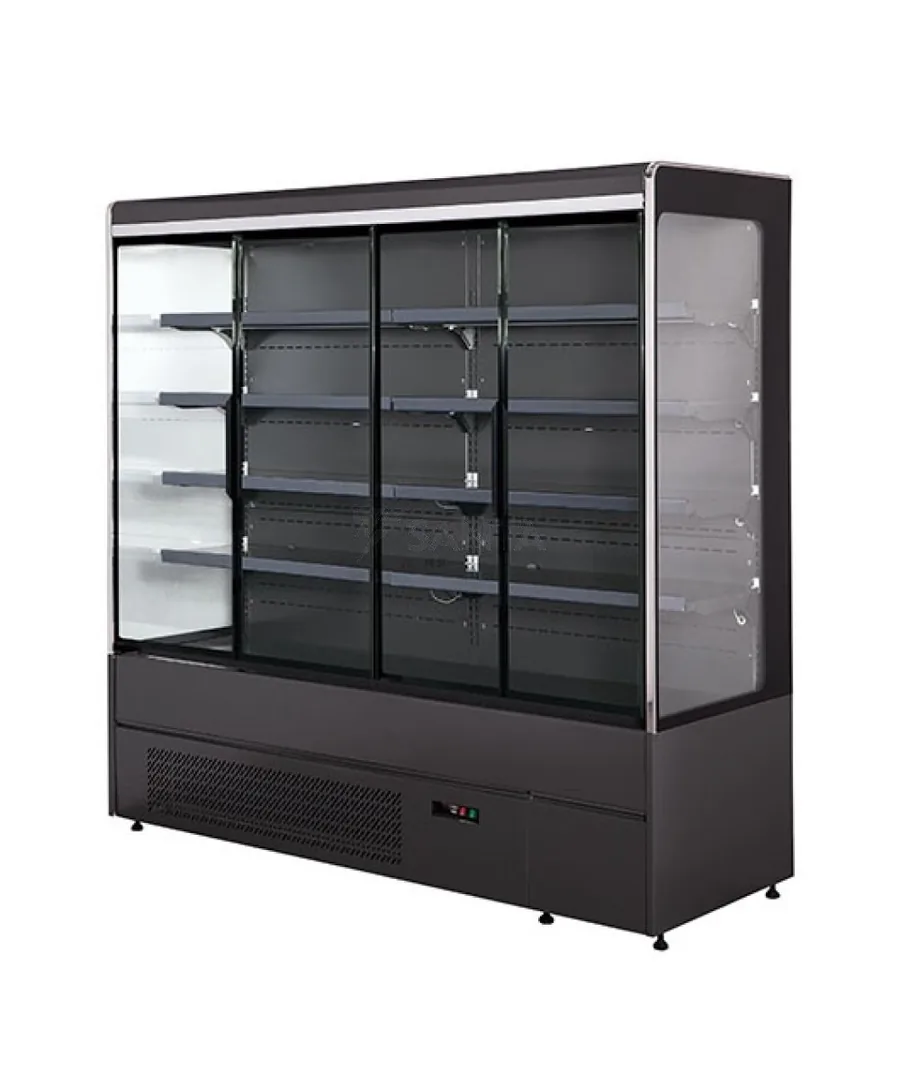 Multideck-Plug in 660mm Depth with Double Glass Door and None Frame
